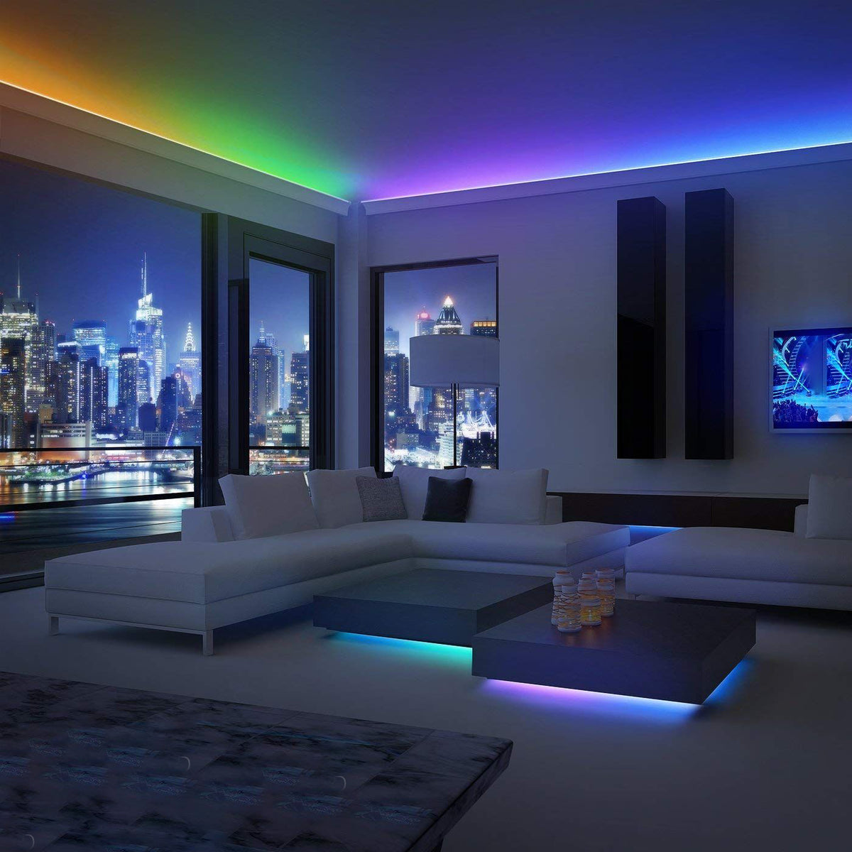 Color Changing LED Light Strip Remote Included lightstripsco