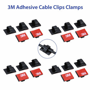 20Pcs 3M Self-adhesive Cable Clamp Clips