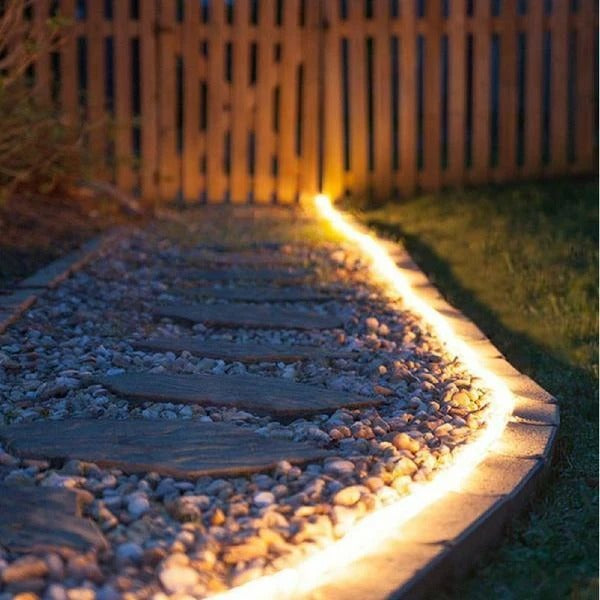 solar garden pathway light strips