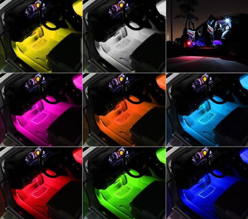 4 Piece Car Interior RGB Light Strips – lightstripsco